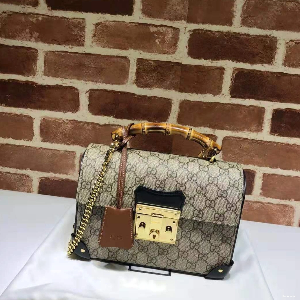 Hyper Peter bamboo Padlock GUCCI GG small bag shoulder 0808
